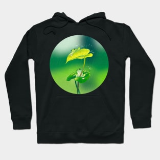 Minhwa: Green Frogs in Rainy Summer B Type (Korean traditional/folk art) Hoodie